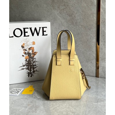 Loewe Compact Hammock Bag in Dark Butter Grained Calfskin