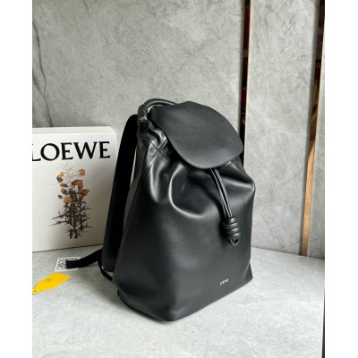 Loewe Flamenco Backpack in Black Supple Calfskin