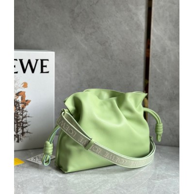 Loewe Flamenco Clutch Bag In Lime Green Leather