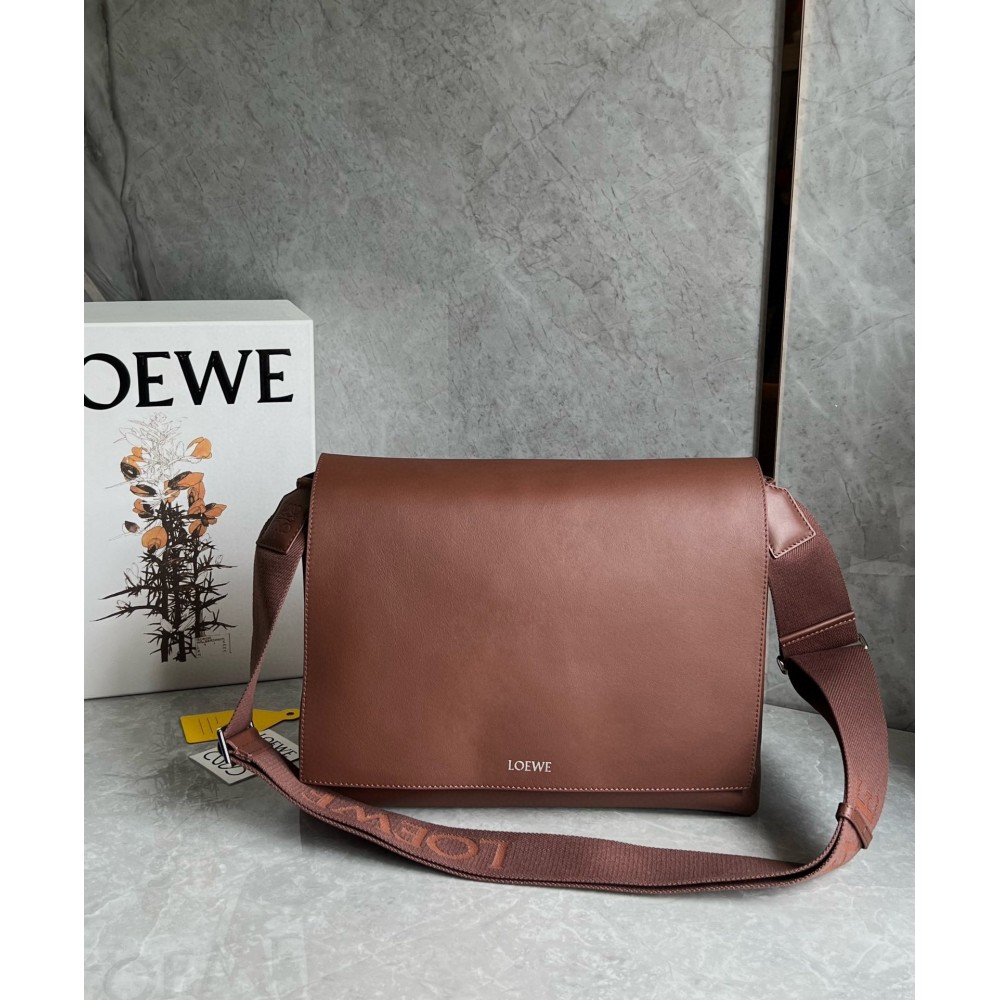 Loewe Flamenco Messenger Bag in Brownie Supple Calfskin