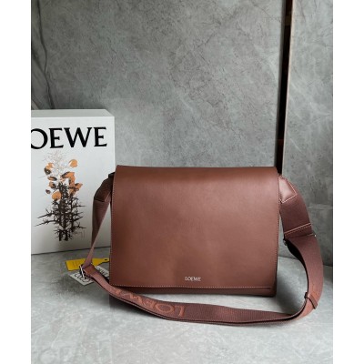 Loewe Flamenco Messenger Bag in Brownie Supple Calfskin