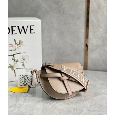 Loewe Gate Dual Mini Bag In Sand Calfskin