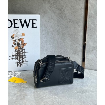 Loewe Mini Camera Crossbody Bag in Black Calfskin