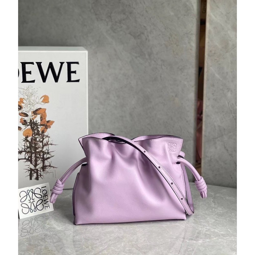 Loewe Mini Flamenco Clutch Bag In Bloom Orchid Calfskin