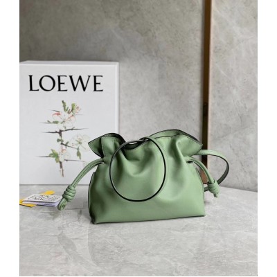 Loewe Mini Flamenco Clutch Bag In Rosemary Calfskin