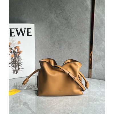 Loewe Mini Flamenco Clutch Bag in Warm Desert Nappa Calfskin