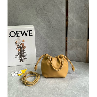 Loewe Mini Flamenco Purse Bag in Sahara Nappa Lambskin