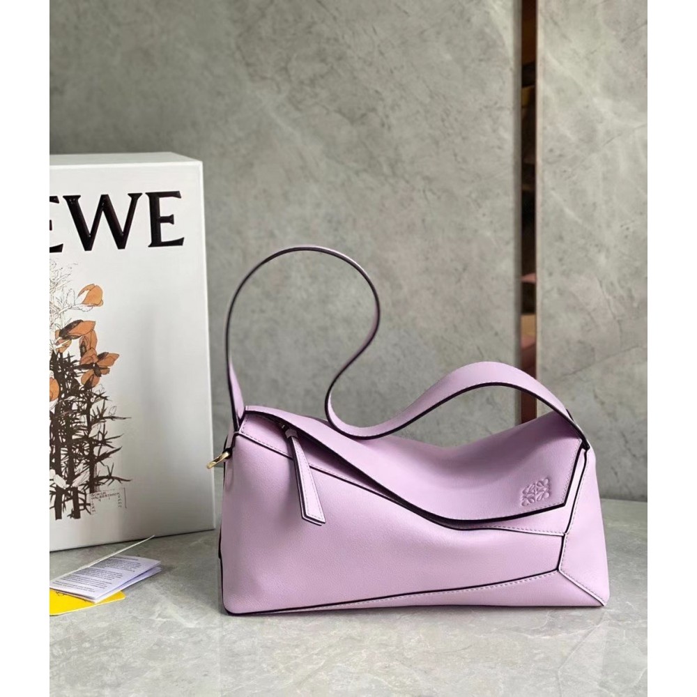 Loewe Puzzle Hobo Bag In Pink Nappa Calfskin