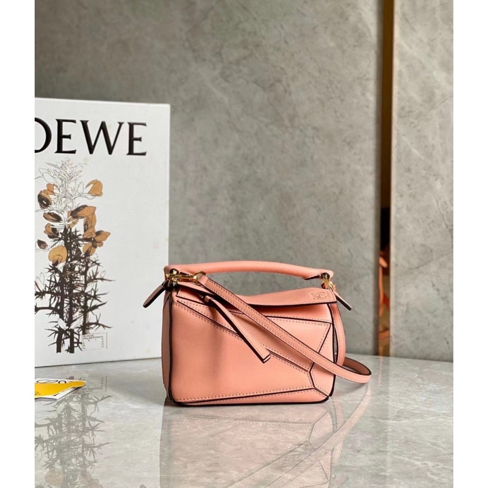 Loewe Puzzle Mini Bag In Blossom Calfskin